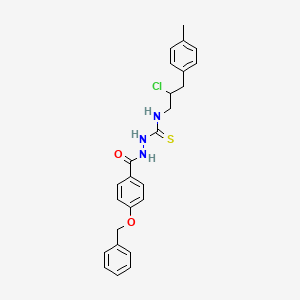 1-[2-Chloro-3-(4-methylphenyl)propyl]-3-[(4-phenylmethoxybenzoyl)amino]thiourea