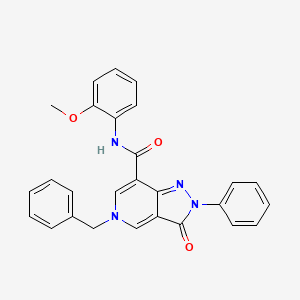 5-benzyl-N-(2-methoxyphenyl)-3-oxo-2-phenyl-3,5-dihydro-2H-pyrazolo[4,3-c]pyridine-7-carboxamide