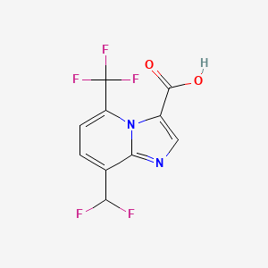 molecular formula C10H5F5N2O2 B2619402 8-(Difluoromethyl)-5-(trifluoromethyl)imidazo[1,2-a]pyridine-3-carboxylic acid CAS No. 2248299-79-6