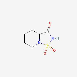 molecular formula C6H10N2O3S B2619403 hexahydro-2H-1lambda6-[1,2,5]thiadiazolo[2,3-a]pyridine-1,1,3-trione CAS No. 176673-05-5