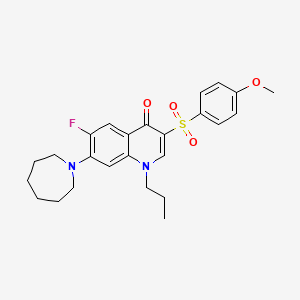 7-(azepan-1-yl)-6-fluoro-3-((4-methoxyphenyl)sulfonyl)-1-propylquinolin-4(1H)-one