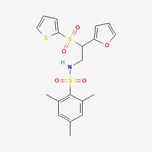 N-[2-(2-furyl)-2-(2-thienylsulfonyl)ethyl]-2,4,6-trimethylbenzenesulfonamide