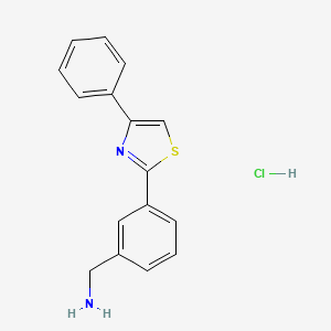 (3-(4-Phenylthiazol-2-yl)phenyl)methanamine hydrochloride