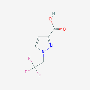 molecular formula C6H5F3N2O2 B2619415 1-(2,2,2-trifluoroethyl)-1H-pyrazole-3-carboxylic acid CAS No. 942853-22-7