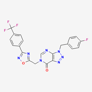 3-(4-fluorobenzyl)-6-((3-(4-(trifluoromethyl)phenyl)-1,2,4-oxadiazol-5-yl)methyl)-3H-[1,2,3]triazolo[4,5-d]pyrimidin-7(6H)-one
