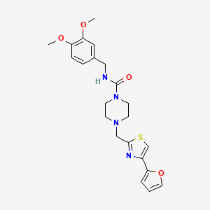 N-(3,4-dimethoxybenzyl)-4-((4-(furan-2-yl)thiazol-2-yl)methyl)piperazine-1-carboxamide