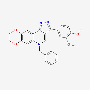 5-benzyl-3-(3,4-dimethoxyphenyl)-8,9-dihydro-5H-[1,4]dioxino[2,3-g]pyrazolo[4,3-c]quinoline