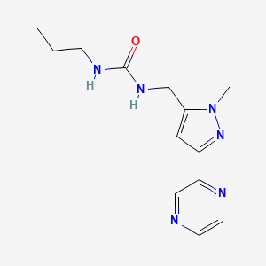 1-((1-methyl-3-(pyrazin-2-yl)-1H-pyrazol-5-yl)methyl)-3-propylurea