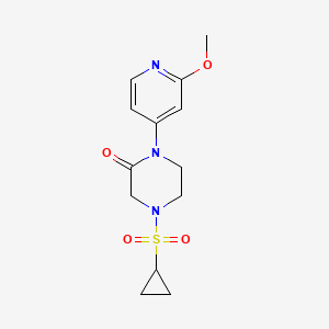 4-Cyclopropylsulfonyl-1-(2-methoxypyridin-4-yl)piperazin-2-one