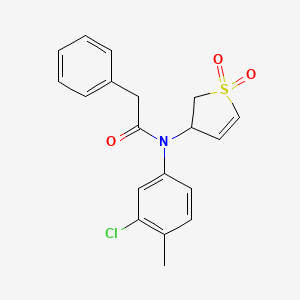 N-(3-chloro-4-methylphenyl)-N-(1,1-dioxido-2,3-dihydrothiophen-3-yl)-2-phenylacetamide