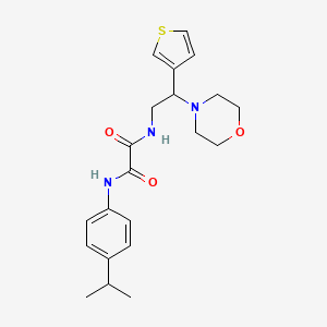 N1-(4-isopropylphenyl)-N2-(2-morpholino-2-(thiophen-3-yl)ethyl)oxalamide