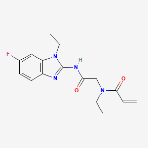 N-Ethyl-N-[2-[(1-ethyl-6-fluorobenzimidazol-2-yl)amino]-2-oxoethyl]prop-2-enamide