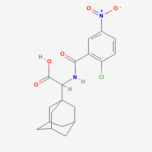 molecular formula C19H21ClN2O5 B2619445 2-(Adamantan-1-yl)-2-[(2-chloro-5-nitrophenyl)formamido]acetic acid CAS No. 1105639-00-6