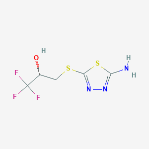 (2S)-3-[(5-amino-1,3,4-thiadiazol-2-yl)sulfanyl]-1,1,1-trifluoro-2-propanol