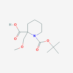 molecular formula C13H23NO5 B2619451 1-[(Tert-butoxy)carbonyl]-2-(methoxymethyl)piperidine-2-carboxylic acid CAS No. 2044713-23-5