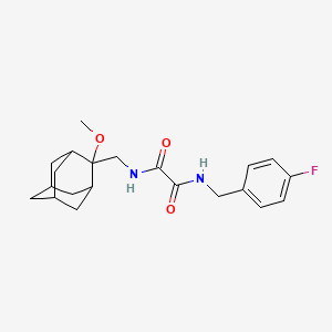 molecular formula C21H27FN2O3 B2619456 N'-[(4-fluorophenyl)methyl]-N-[(2-methoxyadamantan-2-yl)methyl]ethanediamide CAS No. 1797025-80-9