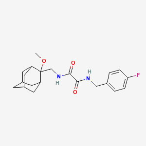 molecular formula C21H27FN2O3 B2619456 N1-(4-fluorobenzyl)-N2-(((1R,3S,5r,7r)-2-methoxyadamantan-2-yl)methyl)oxalamide CAS No. 1797025-80-9