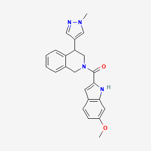 (6-methoxy-1H-indol-2-yl)(4-(1-methyl-1H-pyrazol-4-yl)-3,4-dihydroisoquinolin-2(1H)-yl)methanone