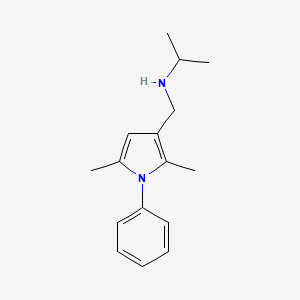 molecular formula C16H22N2 B2619461 N-((2,5-dimethyl-1-phenyl-1H-pyrrol-3-yl)methyl)propan-2-amine CAS No. 1094317-34-6