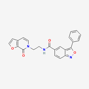 molecular formula C23H17N3O4 B2619464 N-(2-(7-oxofuro[2,3-c]pyridin-6(7H)-yl)ethyl)-3-phenylbenzo[c]isoxazole-5-carboxamide CAS No. 2034323-57-2