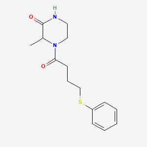 molecular formula C15H20N2O2S B2619467 3-Methyl-4-(4-(phenylthio)butanoyl)piperazin-2-one CAS No. 1104052-45-0