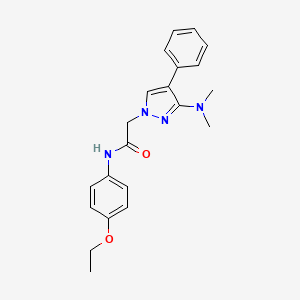 molecular formula C21H24N4O2 B2619485 2-(3-(dimethylamino)-4-phenyl-1H-pyrazol-1-yl)-N-(4-ethoxyphenyl)acetamide CAS No. 1286713-07-2
