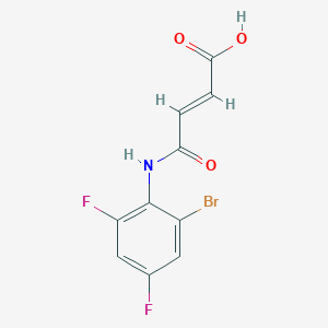 molecular formula C10H6BrF2NO3 B2619488 (2E)-3-[(2-bromo-4,6-difluorophenyl)carbamoyl]prop-2-enoic acid CAS No. 1025273-83-9