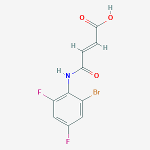 molecular formula C10H6BrF2NO3 B2619488 3-(N-(2-Bromo-4,6-difluorophenyl)carbamoyl)prop-2-enoic acid CAS No. 1025273-83-9