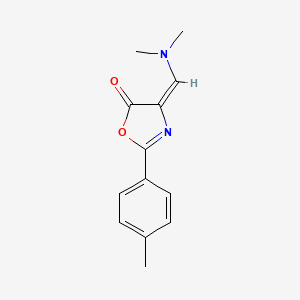 molecular formula C13H14N2O2 B2619490 (4E)-4-(dimethylaminomethylidene)-2-(4-methylphenyl)-1,3-oxazol-5-one CAS No. 154821-60-0
