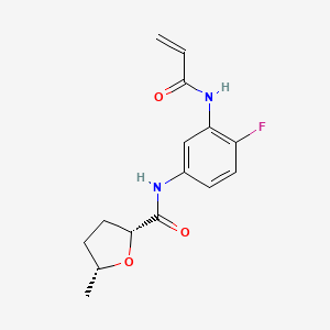 (2R,5R)-N-[4-Fluoro-3-(prop-2-enoylamino)phenyl]-5-methyloxolane-2-carboxamide