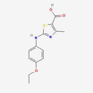 molecular formula C13H14N2O3S B2619496 2-[(4-Ethoxyphenyl)amino]-4-methyl-1,3-thiazole-5-carboxylic acid CAS No. 943114-12-3