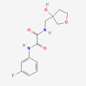 molecular formula C13H15FN2O4 B2619499 N1-(3-fluorophenyl)-N2-((3-hydroxytetrahydrofuran-3-yl)methyl)oxalamide CAS No. 2034203-77-3