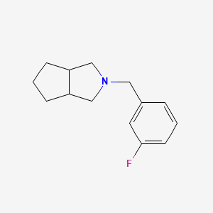 molecular formula C14H18FN B2619502 2-[(3-Fluorophenyl)methyl]-3,3a,4,5,6,6a-hexahydro-1H-cyclopenta[c]pyrrole CAS No. 2326081-51-8