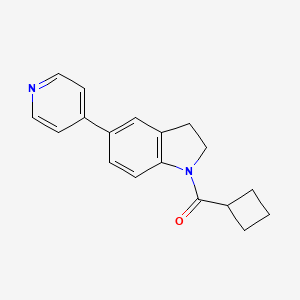molecular formula C18H18N2O B2619520 Cyclobutyl(5-(pyridin-4-yl)indolin-1-yl)methanone CAS No. 2034323-17-4