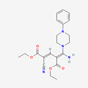 diethyl (E,4E)-4-[amino-(4-phenylpiperazin-1-yl)methylidene]-2-cyanopent-2-enedioate