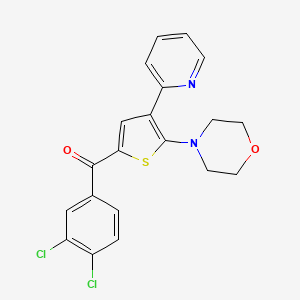 molecular formula C20H16Cl2N2O2S B2619530 (3,4-Dichlorophenyl)(5-morpholino-4-(2-pyridinyl)-2-thienyl)methanone CAS No. 339023-23-3