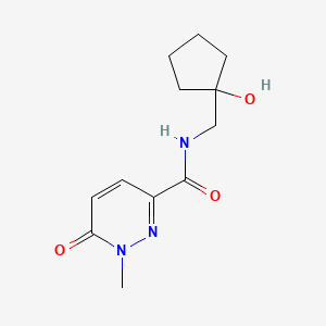 molecular formula C12H17N3O3 B2619547 N-[(1-hydroxycyclopentyl)methyl]-1-methyl-6-oxo-1,6-dihydropyridazine-3-carboxamide CAS No. 1325689-68-6