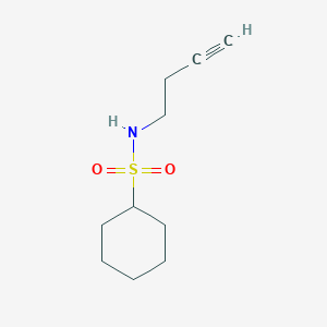 molecular formula C10H17NO2S B2619549 N-(but-3-yn-1-yl)cyclohexanesulfonamide CAS No. 1341894-65-2