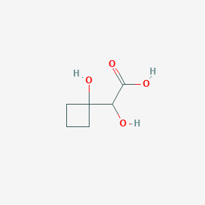 molecular formula C6H10O4 B2619554 2-Hydroxy-2-(1-hydroxycyclobutyl)acetic acid CAS No. 119620-24-5