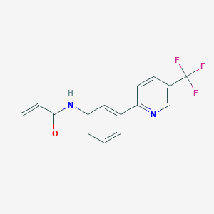 molecular formula C15H11F3N2O B2619603 N-{3-[5-(trifluoromethyl)pyridin-2-yl]phenyl}prop-2-enamide CAS No. 2270918-47-1
