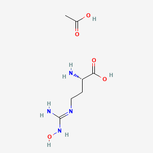 molecular formula C7H16N4O5 B2619669 Nor NOHA monoacetate 