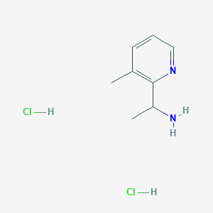 molecular formula C8H14Cl2N2 B2619684 1-(3-Methylpyridin-2-yl)ethanamine dihydrochloride CAS No. 2061979-75-5