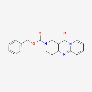 molecular formula C19H17N3O3 B2619688 benzyl 2-oxo-1,5,9-triazatricyclo[8.4.0.03,8]tetradeca-3(8),9,11,13-tetraene-5-carboxylate CAS No. 1903237-59-1