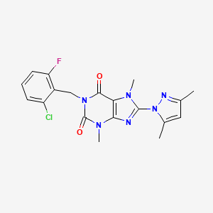 B2619738 1-(2-chloro-6-fluorobenzyl)-8-(3,5-dimethyl-1H-pyrazol-1-yl)-3,7-dimethyl-1H-purine-2,6(3H,7H)-dione CAS No. 1014075-08-1