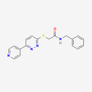 molecular formula C18H16N4OS B2619745 N-benzyl-2-((6-(pyridin-4-yl)pyridazin-3-yl)thio)acetamide CAS No. 872702-19-7