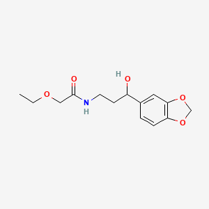 molecular formula C14H19NO5 B2619779 N-(3-(benzo[d][1,3]dioxol-5-yl)-3-hydroxypropyl)-2-ethoxyacetamide CAS No. 1421530-45-1