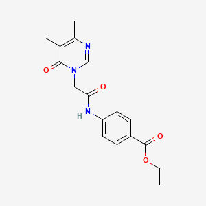 ethyl 4-(2-(4,5-dimethyl-6-oxopyrimidin-1(6H)-yl)acetamido)benzoate