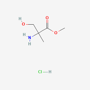 molecular formula C5H12ClNO3 B2619825 Methyl 2-amino-3-hydroxy-2-methylpropanoate hydrochloride CAS No. 89500-37-8
