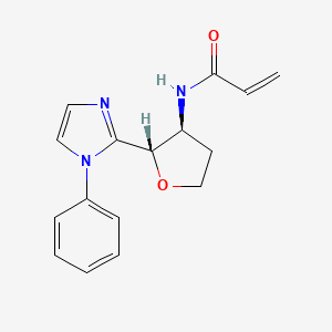 N-[(2S,3S)-2-(1-Phenylimidazol-2-YL)oxolan-3-YL]prop-2-enamide
