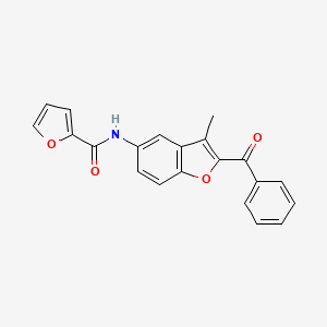 molecular formula C21H15NO4 B2619898 N-(2-benzoyl-3-methyl-1-benzofuran-5-yl)furan-2-carboxamide CAS No. 920483-69-8